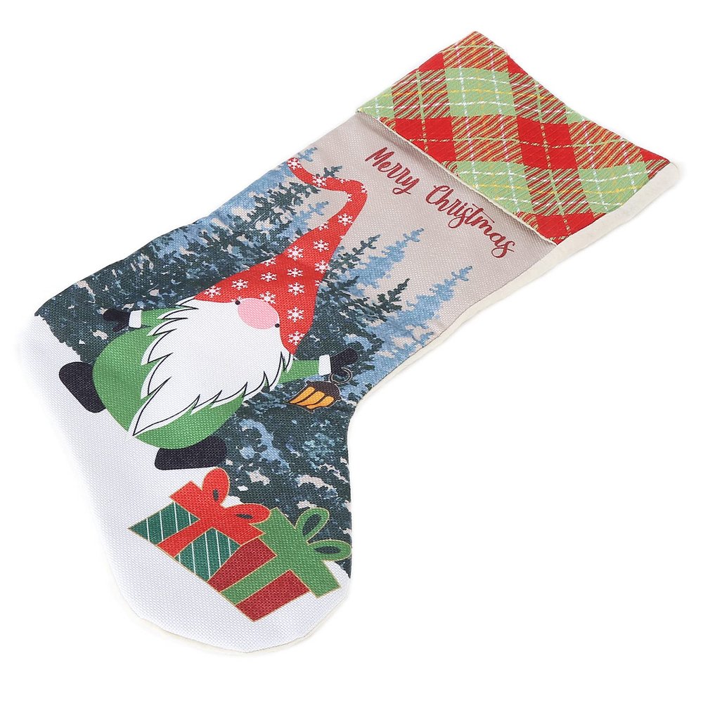 evhooe Christmas Sock Bag, Christmas Decorative Sock, Faceless Doll Pattern, Kids Bag for Festival, Costume Party (Red Hat)