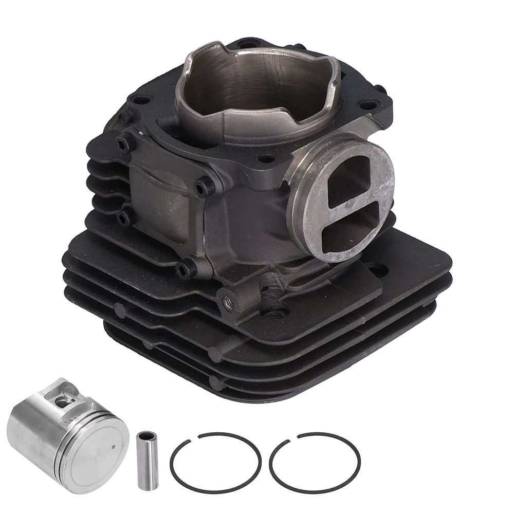 Top Engine End Cylinder Set Piston Gasket Kit, 50mm Cylinder Diameter, High Silicon Aluminum Alloy, Wear and Resistant, for TS410 TS420 Replacement
