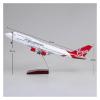 Scale Aircraft 47CM for Virgin Atlantic 747 Plane Model B747 Aircraft British Airline Model Diecast Resin Scale Aircraft Suitable for Display(No Light) view 2
