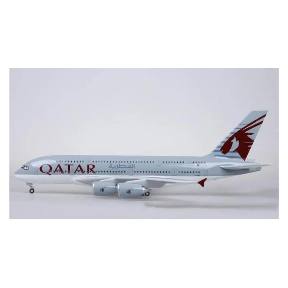 Scale Aircraft 50.5CM 1/160 for A380 Qatar Airline Model Diecast Resin Plane Collection Souvenirs Suitable for Display(No Light)