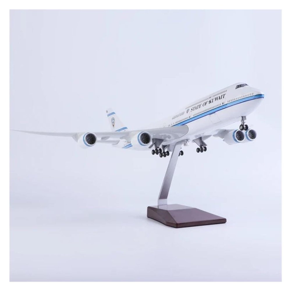 Scale Aircraft 47CM 1/150 for 747 B747 State of Kuwait Airline Model Diecast Resin Plane Model Simulated Scale Aircraft Suitable for Display(No Light)