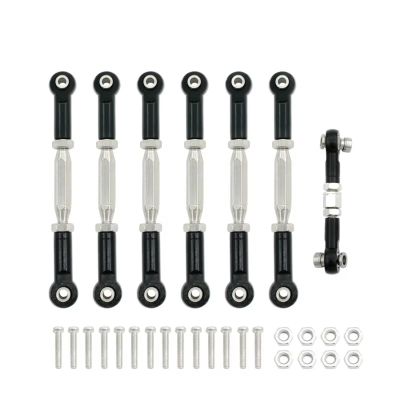 for Traxxas for Slash 4X4 2WD 1/10 1 Set Aluminum Turnbuckle Camber Link End Adjustable Kit RC Car Upgrade Parts RC Car Repair Kit(Black)