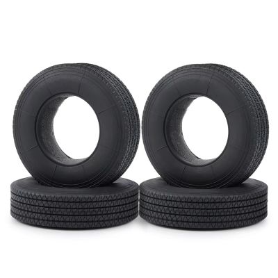 for Tamiya 1/14 RC Trailer Tractor Truck Car Upgrade Parts 2/4Pcs 22mm 25mm Front Rear Rubber Tyres Wheel Tires RC Vehicle Wheels Tires(4pcs,22mm)