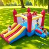 Bounce House with Double Slide,5-in-1 Inflatable Jumping Castle for Toddlers & Kids 2-10, Features Basketball Hoop & Large Bounce Area, Fast Setup with Blower for Outdoor Indoor Play view 1