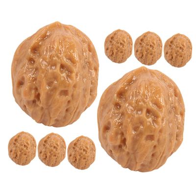 Zerodeko 8pcs Artificial Nuts Decorations Walnut Model Faux Nut Models for Restaurant Home Decor