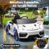 12V Ride on Car Licensed Porsche 718, Kids Electric Car with Remote Control, Front/Rear LED Light, Radio, USB/AUX, Openable Doors, Suspension Function, Durable Tires (White) view 2