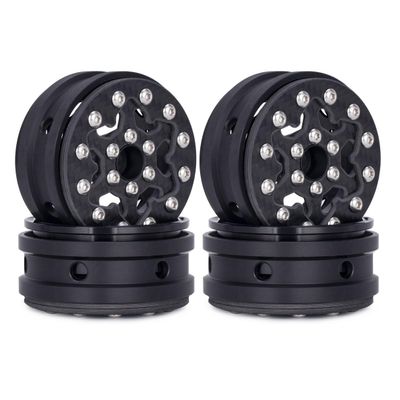 1.9 Beadlock Wheels Rims,4Pcs High Performance Carbon Fiber Bead Lock Wheel 12mm Hex Hub for 1/10 RC Crawler Car Axial SCX10 TRX6 VS4-10 Gen8 Gelande TRX4 Upgrades
