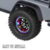 BRCatWPark RC 1.3 Beadlock Wheel Rims for 1/18 TRX4M 1/24 SCX24 RC Crawler Car,Aluminum Alloy Beadlock Wheel Rim Hub,4Pcs RC Off Road Buggy Rally Truck Car Wheels Rims,Black view 3