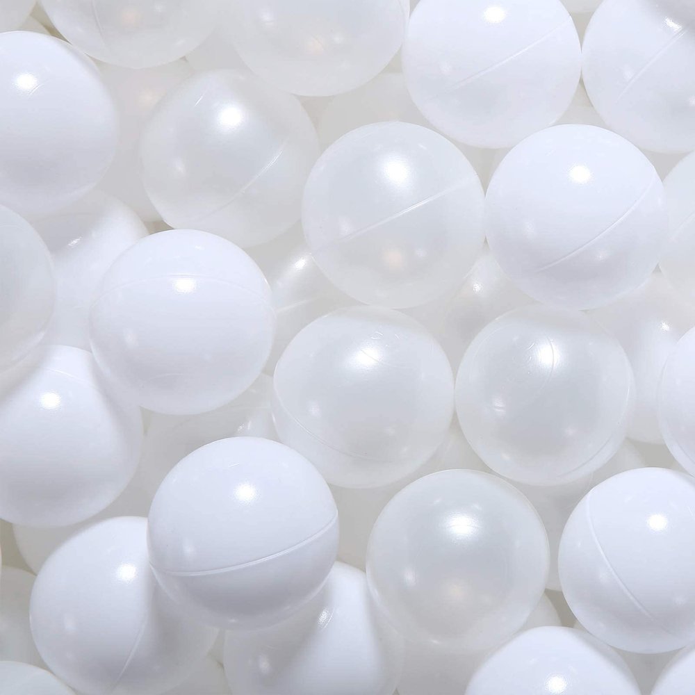 GOGOSO Ball Pit Balls for Toddlers Kids Plastic Balls for Ball-Pit Playpen Pool Baby Play Pastel BPA-Free Non Toxic Play Pastel Crush Proof Bal White Pearl White 200pcs