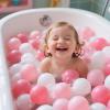 GOGOSO Ball Pit Balls for Toddlers Kids Plastic Balls for Ball-Pit Playpen Pool Baby Play Pastel BPA-Free Non Toxic Play Pastel Crush Proof Bal Pink Light Pink White 50pcs view 4