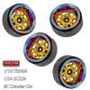 BRCatWPark RC 1.3 Beadlock Wheel Rims for 1/18 TRX4M 1/24 SCX24 RC Crawler Car,Aluminum Alloy Beadlock Wheel Rim Hub,4Pcs RC Off Road Buggy Rally Truck Car Wheels Rims,Yellow view 2