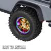 BRCatWPark RC 1.3 Beadlock Wheel Rims for 1/18 TRX4M 1/24 SCX24 RC Crawler Car,Aluminum Alloy Beadlock Wheel Rim Hub,4Pcs RC Off Road Buggy Rally Truck Car Wheels Rims,Yellow view 3