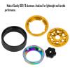 BRCatWPark RC 1.3 Beadlock Wheel Rims for 1/18 TRX4M 1/24 SCX24 RC Crawler Car,Aluminum Alloy Beadlock Wheel Rim Hub,4Pcs RC Off Road Buggy Rally Truck Car Wheels Rims,Yellow view 4