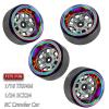 BRCatWPark RC 1.3 Beadlock Wheel Rims for 1/18 TRX4M 1/24 SCX24 RC Crawler Car,Aluminum Alloy Beadlock Wheel Rim Hub,4Pcs RC Off Road Buggy Rally Truck Car Wheels Rims,Titanium view 2