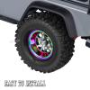 BRCatWPark RC 1.3 Beadlock Wheel Rims for 1/18 TRX4M 1/24 SCX24 RC Crawler Car,Aluminum Alloy Beadlock Wheel Rim Hub,4Pcs RC Off Road Buggy Rally Truck Car Wheels Rims,Titanium view 3