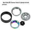 BRCatWPark RC 1.3 Beadlock Wheel Rims for 1/18 TRX4M 1/24 SCX24 RC Crawler Car,Aluminum Alloy Beadlock Wheel Rim Hub,4Pcs RC Off Road Buggy Rally Truck Car Wheels Rims,Titanium view 4
