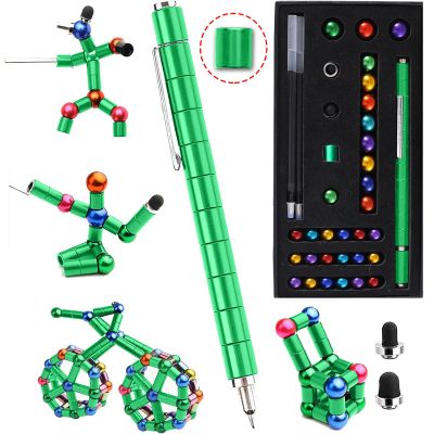 Fidget PenMagnetic PenDecompression Magnetic Toy Pen, Teen Girl Gifts, Gifts for Teenage BoysNovelty Toy Gift for Kids or Friends (Green, Big)