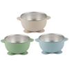 PandaEar 3 Pack Stainless Steel Baby Suction Bowls, Non-Slip Child Food Bowl with Silicone Sleeve for Kids Toddlers Infants, Unbreakable & Mess Free (Blue Green Brown) view 3