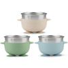 PandaEar 3 Pack Stainless Steel Baby Suction Bowls, Non-Slip Child Food Bowl with Silicone Sleeve for Kids Toddlers Infants, Unbreakable & Mess Free (Blue Green Brown) view 4