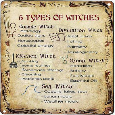1000 Piece 5 Types of Witchcraft Infographic Premium Quality, Thick & Durable Seamless Jigsaw for Adults - Perfect for Family Fun on Birthdays, Christmas, St. Patrick, Valentine's Day, Easter