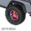 BRCatWPark RC 1.3 Beadlock Wheel Rims for 1/18 TRX4M 1/24 SCX24 RC Crawler Car,Aluminum Alloy Beadlock Wheel Rim Hub,4Pcs RC Off Road Buggy Rally Truck Car Wheels Rims,Red view 3