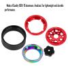 BRCatWPark RC 1.3 Beadlock Wheel Rims for 1/18 TRX4M 1/24 SCX24 RC Crawler Car,Aluminum Alloy Beadlock Wheel Rim Hub,4Pcs RC Off Road Buggy Rally Truck Car Wheels Rims,Red view 4