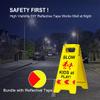2 Pack Kids at Play Safety Signs for Street, Children at Play Safety Signs with Reflective Tape 17.5" Height Double-Sided Easier to Identify, Slow Down Kids at Play Sign for Street Neighborhoods Community(Yellow) view 4
