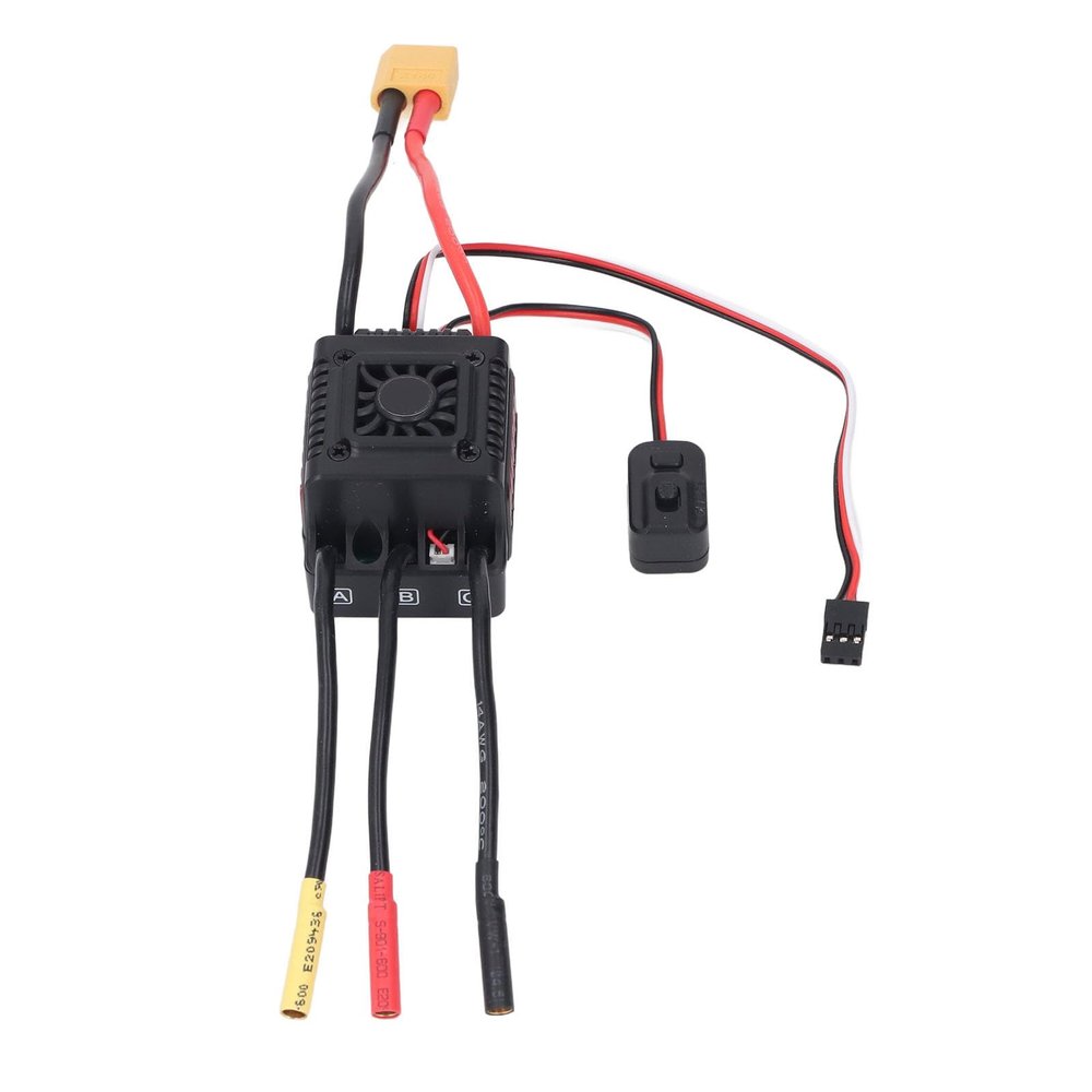 45A RC Car Model Brushless ESC for 1/10 RC Car, Waterproof, Customizable Settings, Safety Features, Aluminum Alloy Material, with Switch Mode BEC Output, for On Road, Off Road,