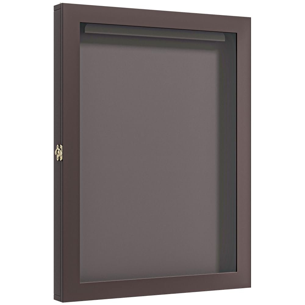 28" x 35" UV-Resistant Sports Jersey Frame Display Case, Brown