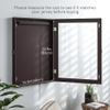 28" x 35" UV-Resistant Sports Jersey Frame Display Case, Brown view 2