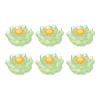CoCud Mini Resin Flower, 0.94" Diameter, Miniature Tiny Lotus Dollhouse Transparent Green - (Applications: for Fairy Garden Dollhouse Decorations Party Favors Micro Landscaping) 6-Pieces view 1