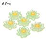 CoCud Mini Resin Flower, 0.94" Diameter, Miniature Tiny Lotus Dollhouse Transparent Green - (Applications: for Fairy Garden Dollhouse Decorations Party Favors Micro Landscaping) 6-Pieces view 3