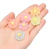 CoCud Mini Resin Flower, 0.94" Diameter, Miniature Tiny Lotus Dollhouse Transparent Green - (Applications: for Fairy Garden Dollhouse Decorations Party Favors Micro Landscaping) 6-Pieces view 4