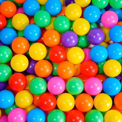 Dekeyoo Ball Pit Balls Pack of 500 - BPA Free, Crush Proof Plastic Balls for Ball Pit, Tent, Playhouse, 2.15 Inch Rainbow Colors