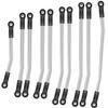 313mm/324mm Metal Link Set Linkage Steering Rod with Nylon End Kit for 1/10 RC Crawler Car Compliable with Axial SCX10 SCX10II 90046 (324mm) view 1