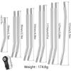 313mm/324mm Metal Link Set Linkage Steering Rod with Nylon End Kit for 1/10 RC Crawler Car Compliable with Axial SCX10 SCX10II 90046 (324mm) view 3