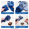 AIBREAY 2 Pack X String Launchers, Blade X Winder Launcher with Grip, Two Launch Mode, Only Work with X Right Spinning Top(Blue+Black) view 2