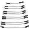 313mm/324mm Metal Link Set Linkage Steering Rod with Nylon End Kit for 1/10 RC Crawler Car Compliable with Axial SCX10 SCX10II 90046 (313mm) view 1