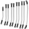 313mm/324mm Metal Link Set Linkage Steering Rod with Nylon End Kit for 1/10 RC Crawler Car Compliable with Axial SCX10 SCX10II 90046 (313mm) view 3
