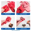 AIBREAY 2 Pack X String Launchers, Blade X Winder Launcher with Grip, Two Launch Mode, Only Work with X Right Spinning Top(Red+Blue) view 2