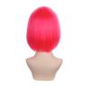 DUDUWIG Kid Hot Pink Wig Girls Short Rose Red Straight Wig Child Neon Pink Wigs with Bangs Hairnet Include view 4