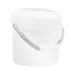1/18-1/87 Scale White Multi-Function Portable Bucket - Silvery Ring Accent, Dollhouse Miniature Scene Bucket Decoration Accessory, Miniature Bucket Accessory Furniture Toy Furnishing (White 1/24) view 2
