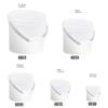 1/18-1/87 Scale White Multi-Function Portable Bucket - Silvery Ring Accent, Dollhouse Miniature Scene Bucket Decoration Accessory, Miniature Bucket Accessory Furniture Toy Furnishing (White 1/24) view 3