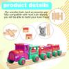 17 Pack Wooden Train Track Bulk Wooden Intersection Cross Track Train Track Expansion for Most Major Toy Trains Railway view 3