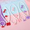BAOBAOJOY Princess Jewelry for Little Girls, Handmade Bow Pearl Kids Jewelry Set, Stretch Necklace Bracelets Rings and Clip on Earrings, Perfect for Dress Up, Birthday Parties, and Costume Play, Pink view 4