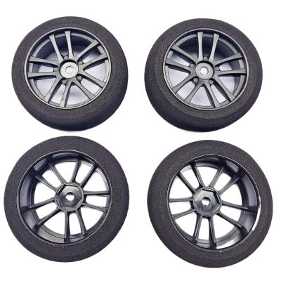 4Pcs 66mm Sponge Foam Wheel Tire Tyre for 1/10 RC Buggy RC Off-Road Car Racing Rally Car Drift Car for HSP for Sakura for Tam-iya