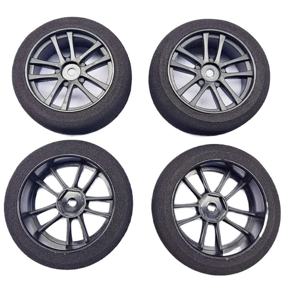 4Pcs 66mm Sponge Foam Wheel Tire Tyre for 1/10 RC Buggy RC Off-Road Car Racing Rally Car Drift Car for HSP for Sakura for Tam-iya