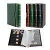 Prophila stockbook Stamp Album (New) 64 Black Sides with slipcase, Padded Green Cover view 1