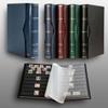 Prophila stockbook Stamp Album (New) 64 Black Sides with slipcase, Padded Blue Cover view 2