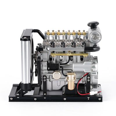 ENGINEDIY Mini L4 Engine Model Kits for Adults to Build 1/10 DIY Metal Engine Model, Suitable for Simulation Electric Car Model (Upgraded Version/300+PCS)